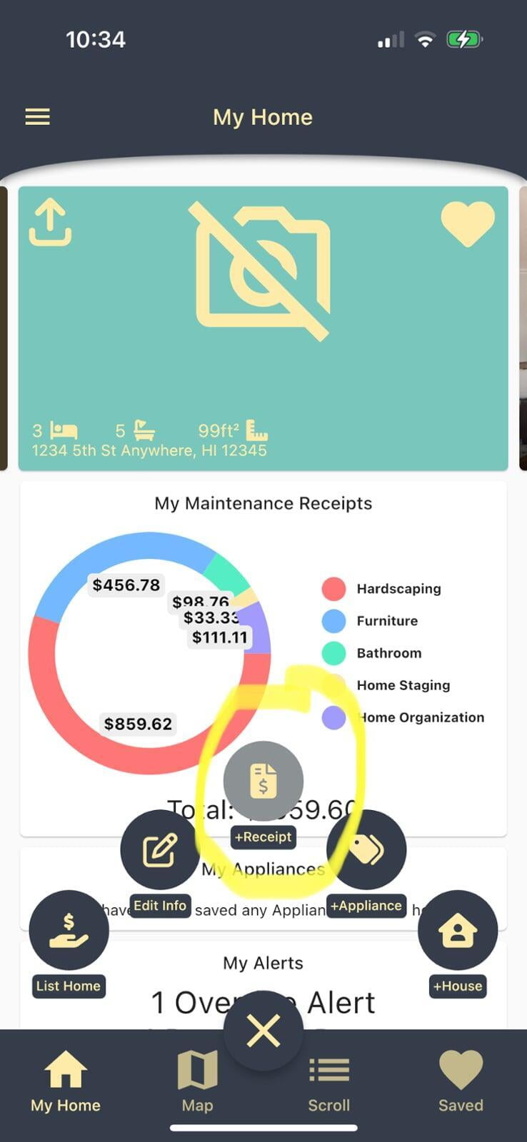 adding receipt in Yarlow